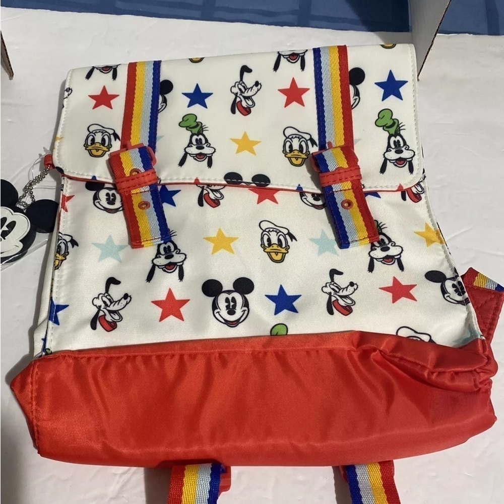 Disney USA Backback Cute Red Rainbow Design Unique Brand New W/ Tags Kids/Womens